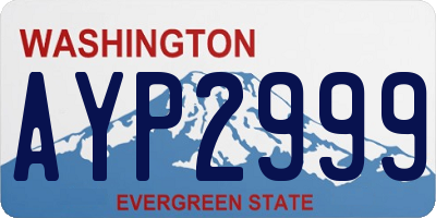 WA license plate AYP2999