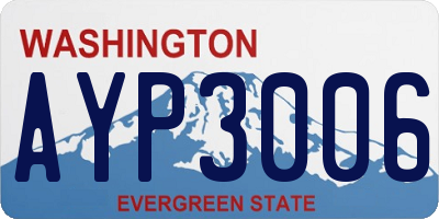WA license plate AYP3006