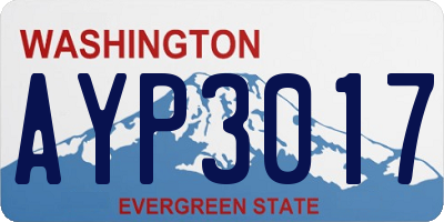WA license plate AYP3017