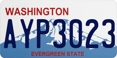 WA license plate AYP3023