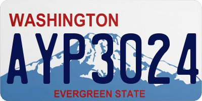 WA license plate AYP3024