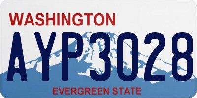 WA license plate AYP3028