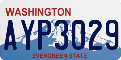 WA license plate AYP3029