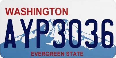 WA license plate AYP3036