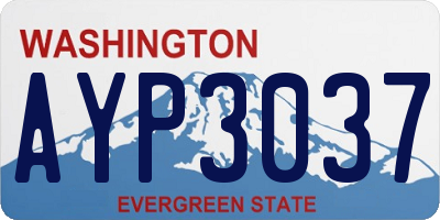 WA license plate AYP3037