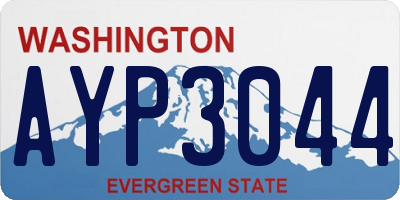 WA license plate AYP3044