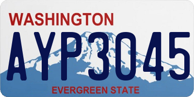 WA license plate AYP3045