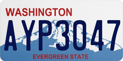 WA license plate AYP3047