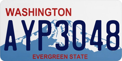 WA license plate AYP3048