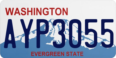 WA license plate AYP3055