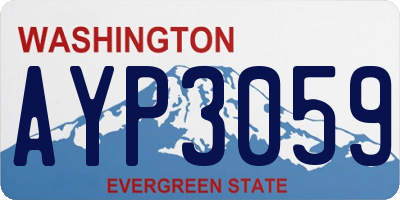 WA license plate AYP3059