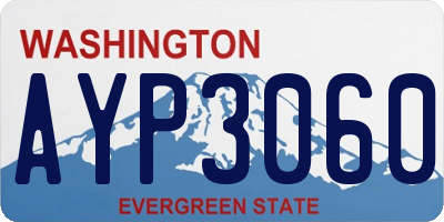 WA license plate AYP3060