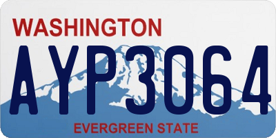 WA license plate AYP3064