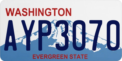 WA license plate AYP3070