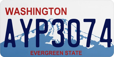 WA license plate AYP3074