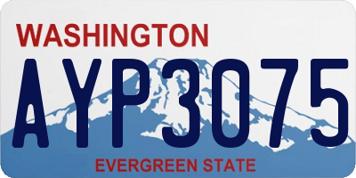 WA license plate AYP3075