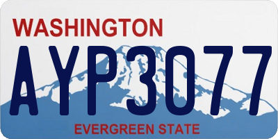 WA license plate AYP3077