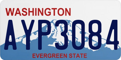 WA license plate AYP3084