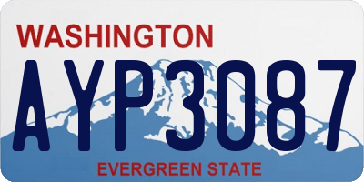WA license plate AYP3087