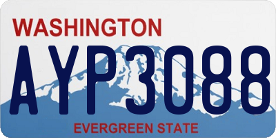 WA license plate AYP3088