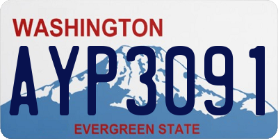 WA license plate AYP3091