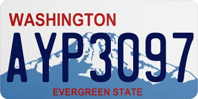 WA license plate AYP3097
