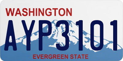 WA license plate AYP3101