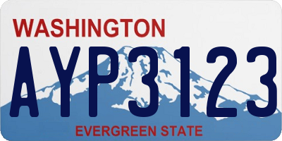 WA license plate AYP3123