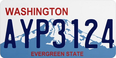 WA license plate AYP3124