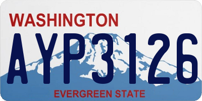 WA license plate AYP3126