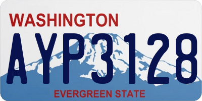 WA license plate AYP3128