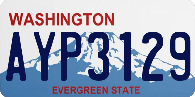 WA license plate AYP3129