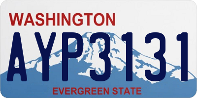 WA license plate AYP3131