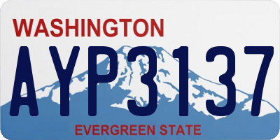 WA license plate AYP3137