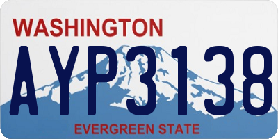 WA license plate AYP3138