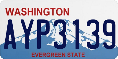 WA license plate AYP3139
