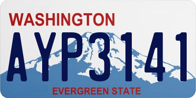 WA license plate AYP3141