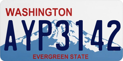 WA license plate AYP3142