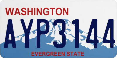 WA license plate AYP3144