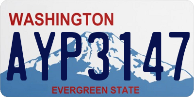 WA license plate AYP3147