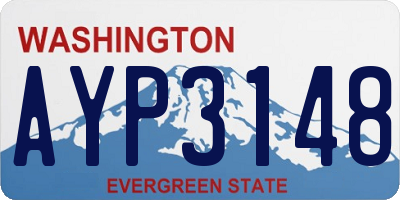 WA license plate AYP3148