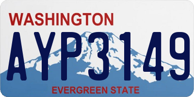 WA license plate AYP3149