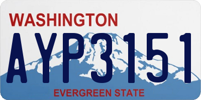 WA license plate AYP3151