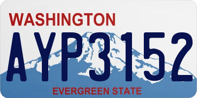 WA license plate AYP3152