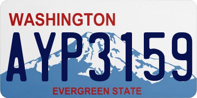 WA license plate AYP3159