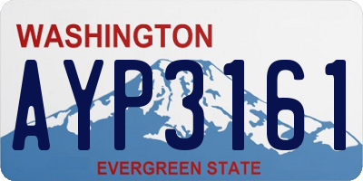 WA license plate AYP3161