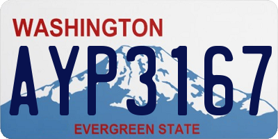 WA license plate AYP3167