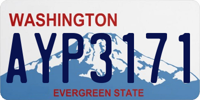 WA license plate AYP3171