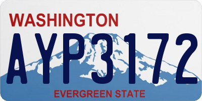WA license plate AYP3172