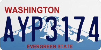 WA license plate AYP3174